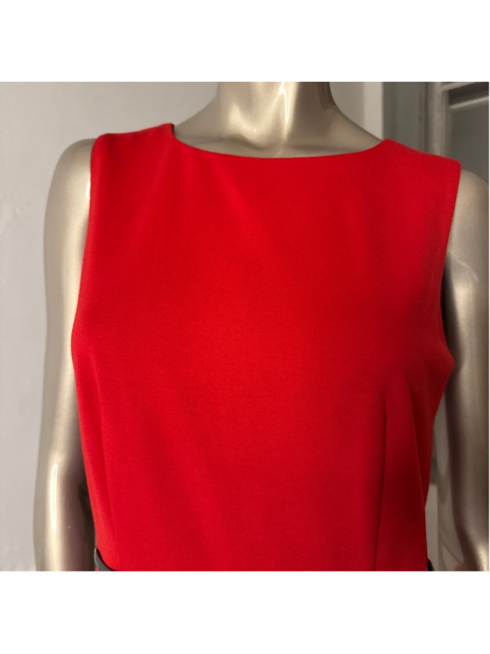 Calvin Klein Red Dress with Black Accents Size 8 - Picture 7 of 17